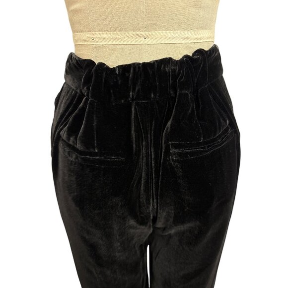 Vintage Mac and Jac Black Velvet Pants Size 10 Rayon & Silk Blend With Pockets - Picture 9 of 11